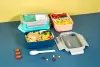 Korean-style adult square multi-style lunch box, stainless steel bento box, lunch box, portable details Picture
